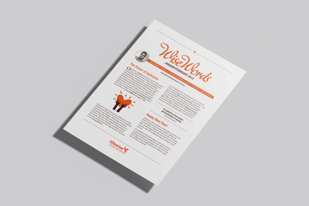 Lifewise "Wise Words" A4 Newsletter
