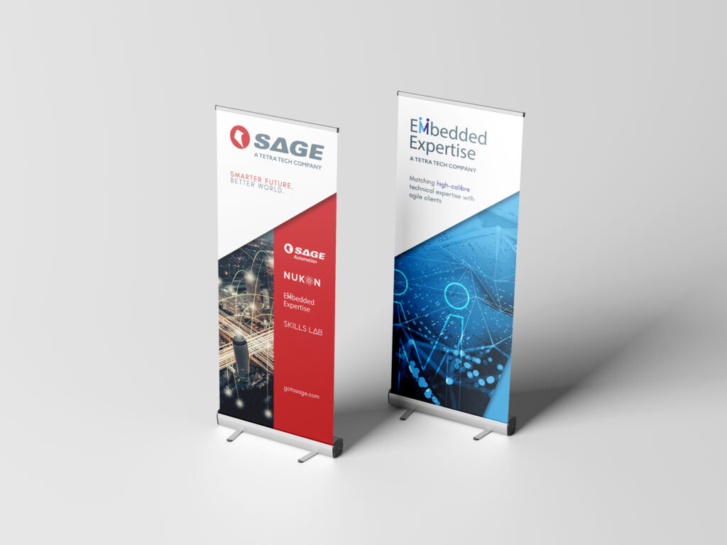 Pullup Banners for SAGE Group and Embedded Expertise