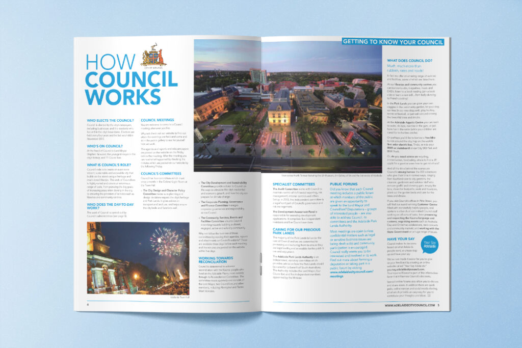 Inside Adelaide Magazine Spread, City of Adelaide