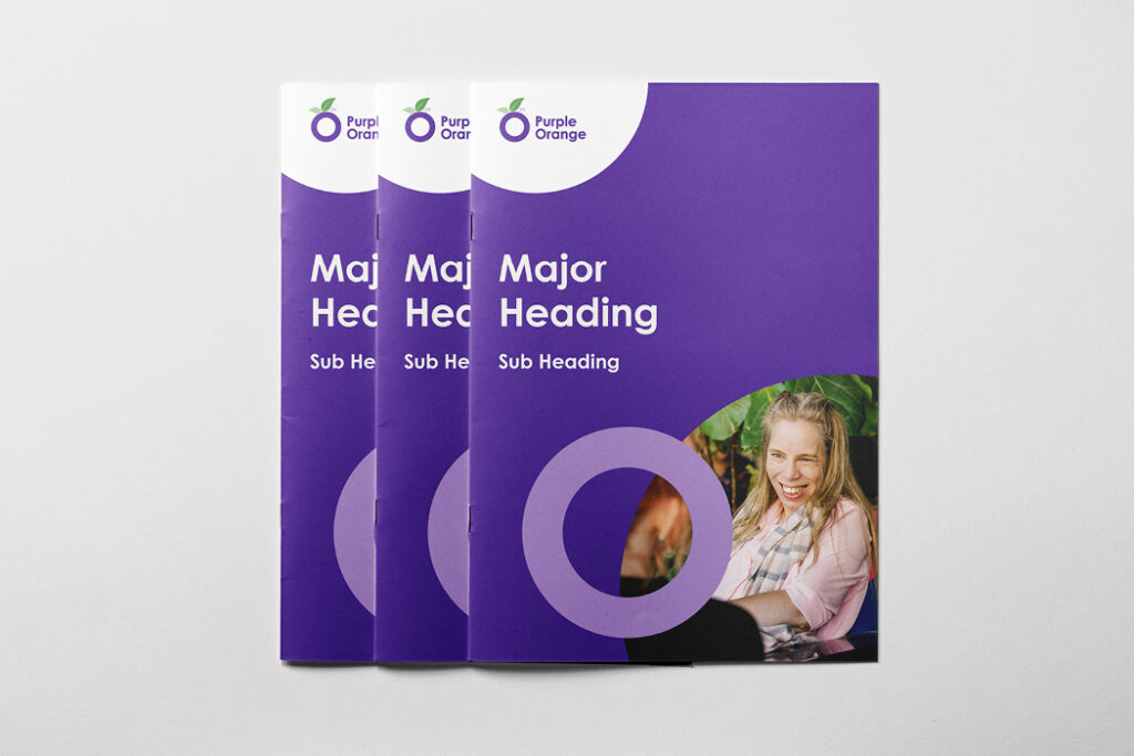 JFA Purple Orange A4 Brochure Templates