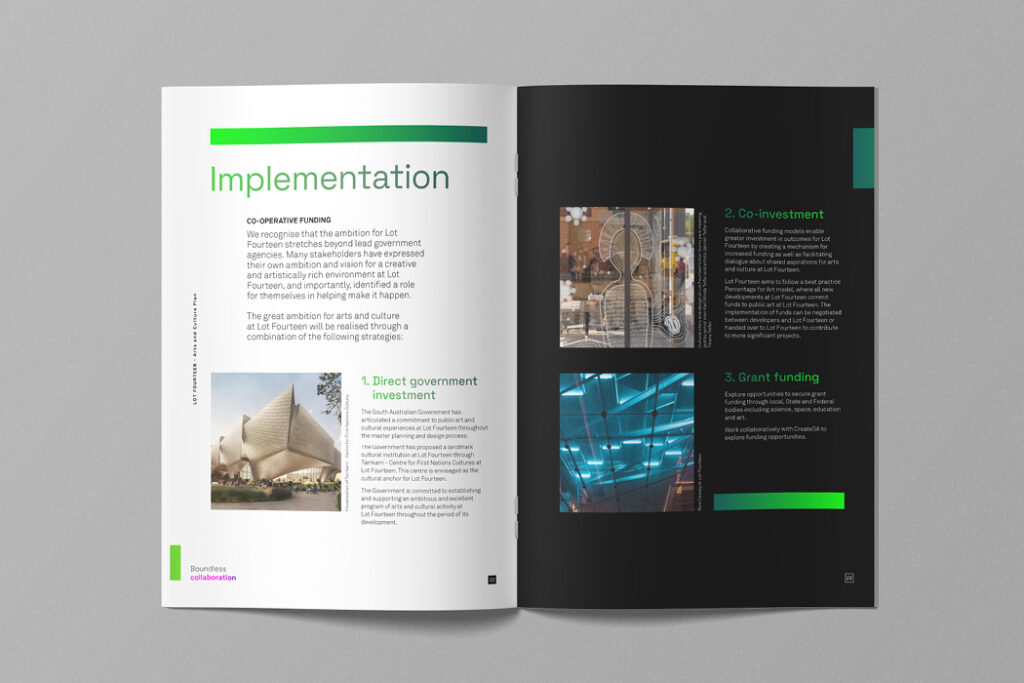 Lot Fourteen Arts and Culture Plan Spread