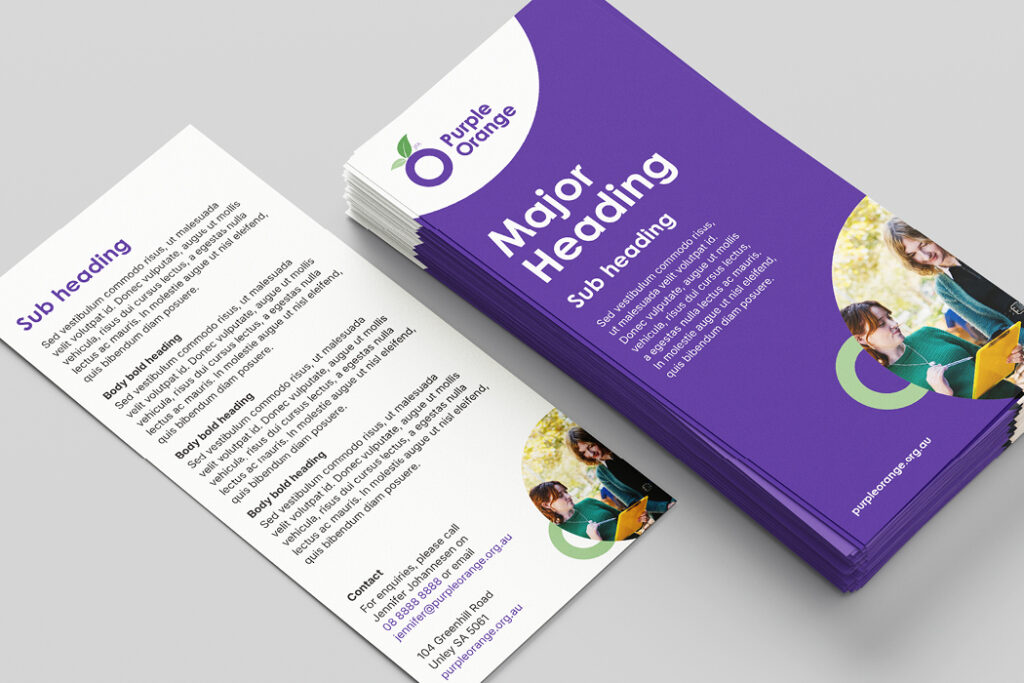 JFA Purple Orange DL Flyer Templates