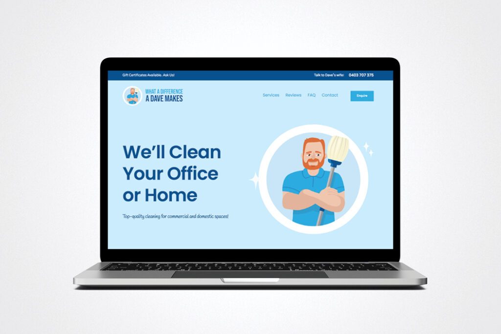 What A Difference A Dave Makes Website Design