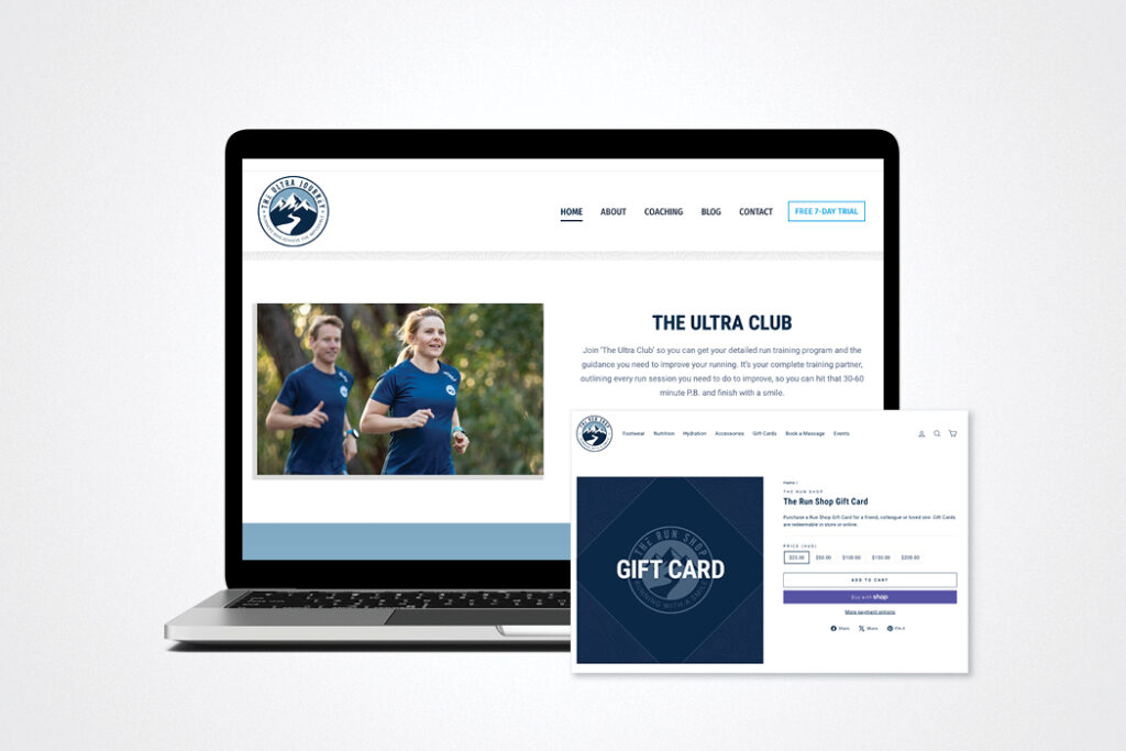 The Ultra Journey and The Run Shop Website Design