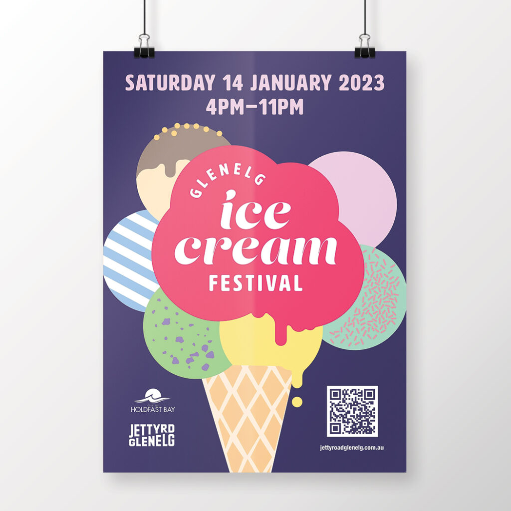Glenelg Ice Cream Festival Poster