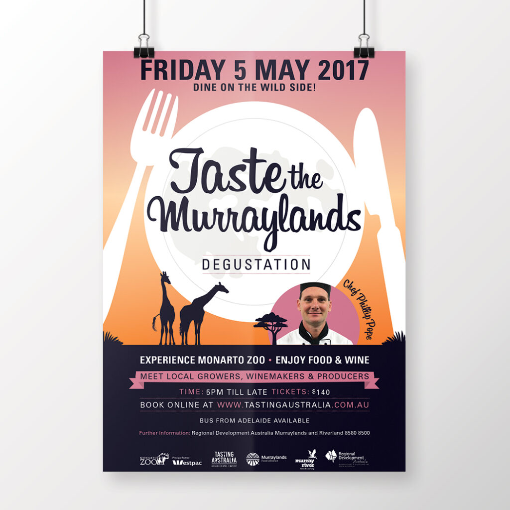 Taste The Murraylands Degustation Event Poster