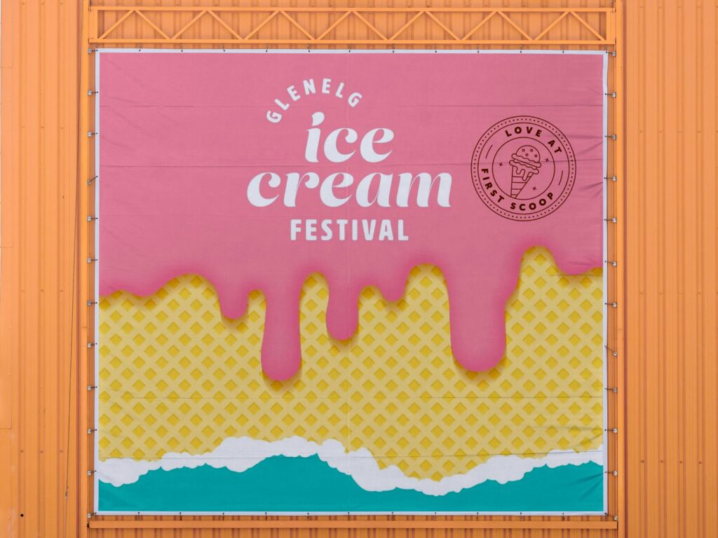 Glenelg Ice Cream Festival Fashion Backdrop Artwork