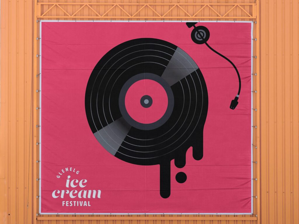Glenelg Ice Cream Festival DJ Booth Artwork